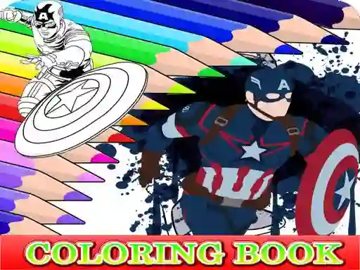 Leikur Coloring Book for Captain America á netinu