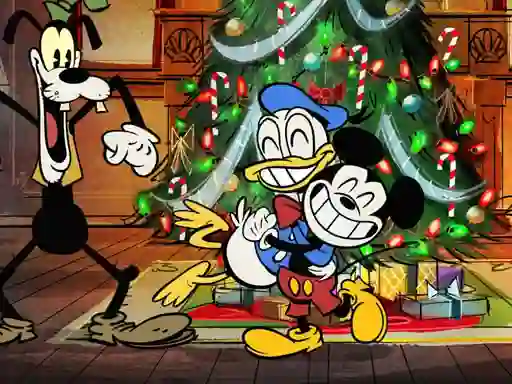 Leikur Preparing Mickey For Christmas Match 3 á netinu