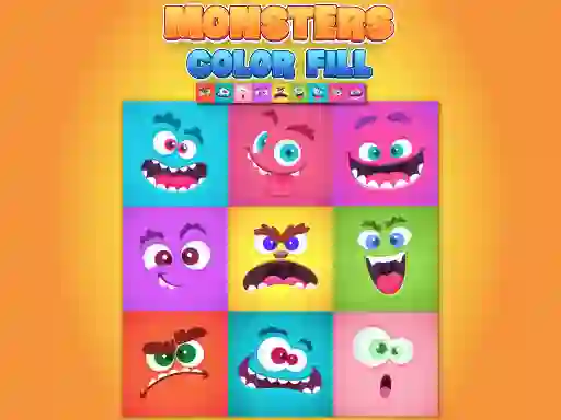 Leikur Monsters Color Fill á netinu