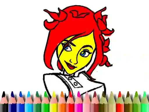 Leikur Back To School: Cute Girl Coloring á netinu