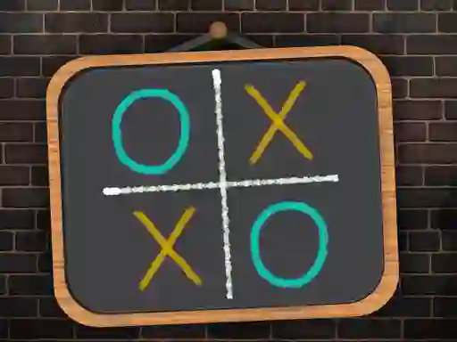 Leikur Tic Tac Toe blackboard á netinu