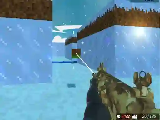 Leikur Blocky Swat Shooting Iceworld Multiplayer á netinu