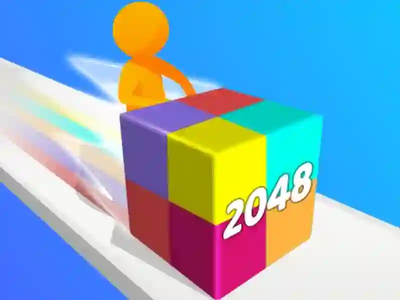 Leikur Geometry Stack 2048 Run á netinu