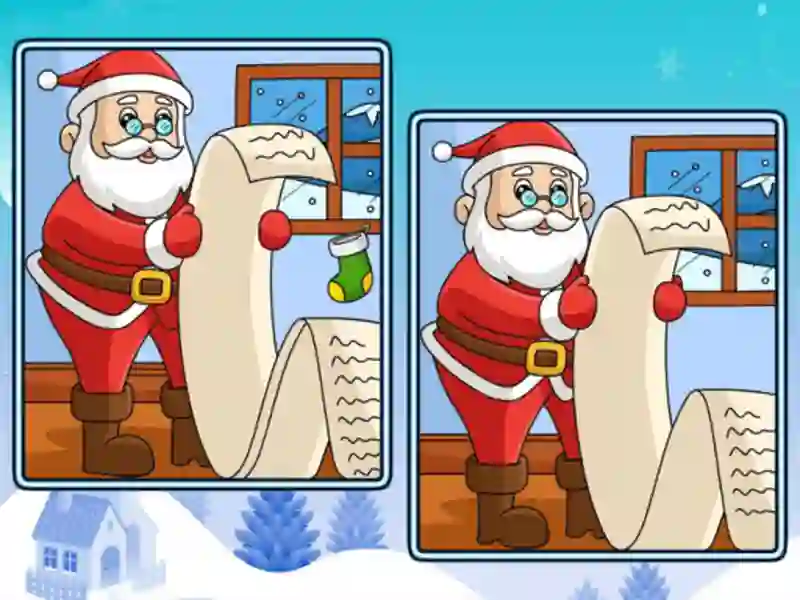 Leikur Christmas Spot the Difference á netinu