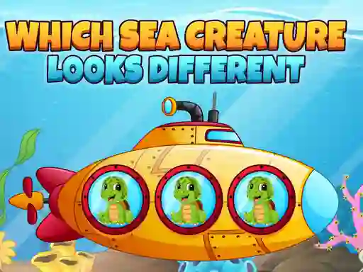 Leikur Which Sea Creature Looks Different á netinu