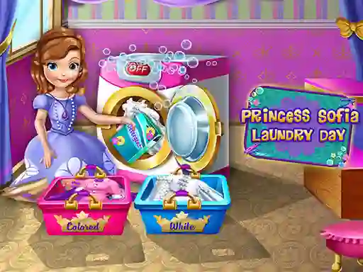 Leikur Young Princess Laundry Day á netinu