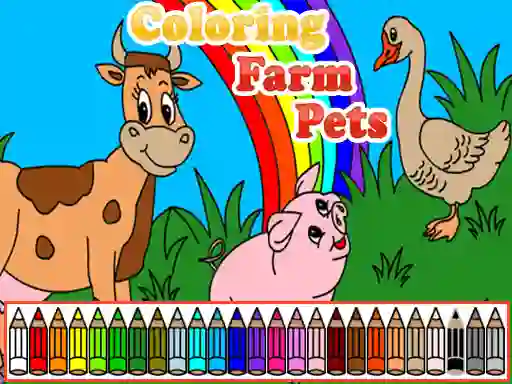 Leikur Coloring Farm Pets á netinu
