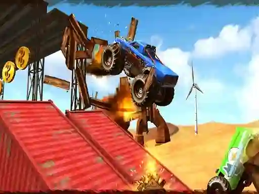Leikur Monster Truck Impossible Track Plane Simulator á netinu