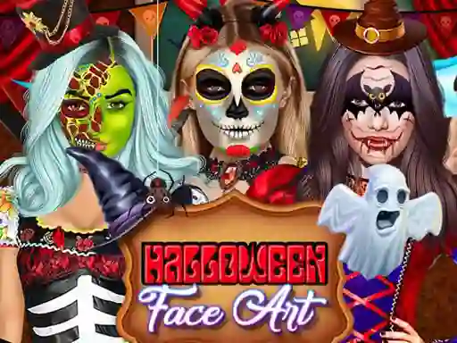 Leikur Kylie Jenner Halloween Face Art á netinu