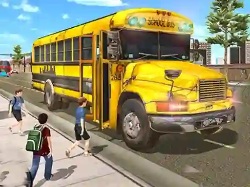 Leikur City School Bus Driving á netinu