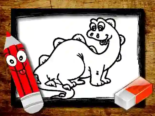 Leikur Back To School: Dinosaur Coloring Book á netinu
