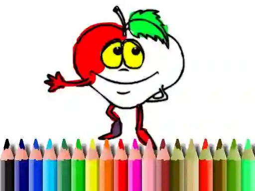Leikur Back To School: Fruits Coloring á netinu