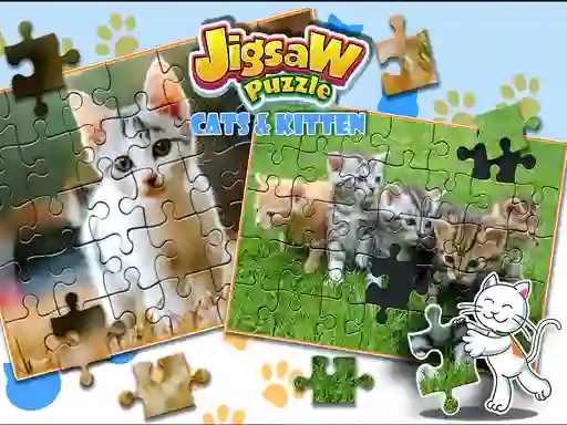 Leikur Jigsaw Puzzle Cats & Kitten á netinu
