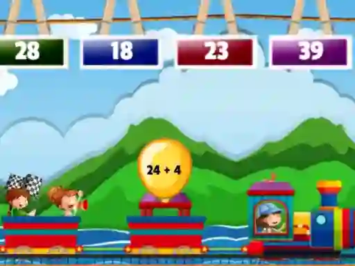 Leikur Math Train Addition á netinu