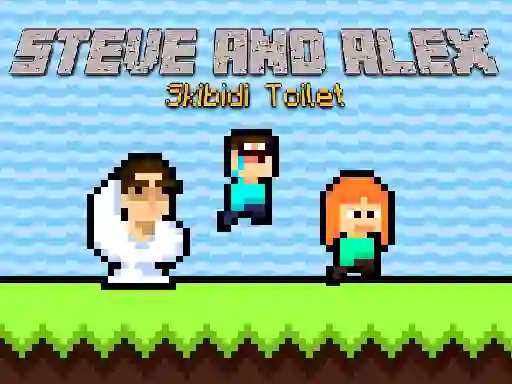 Leikur Steve and Alex Skibidi Toilet á netinu