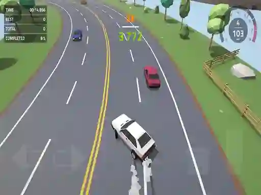 Leikur Polygon Drift: Endless Traffic Racing á netinu
