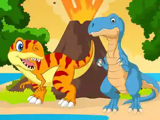 Leikur Dino Jigsaw á netinu