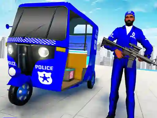Leikur Police Auto Rickshaw Taxi á netinu