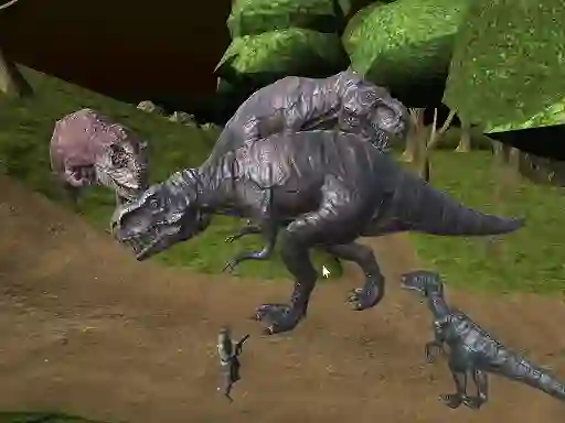 Leikur Mightnight Multiplayer Dinosaur Hunt á netinu
