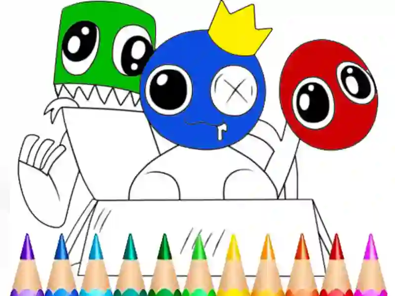 Leikur Rainbow Friends Coloring Book á netinu