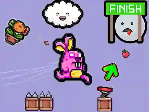 Leikur Cute Rabbit's Challenging Adventure á netinu