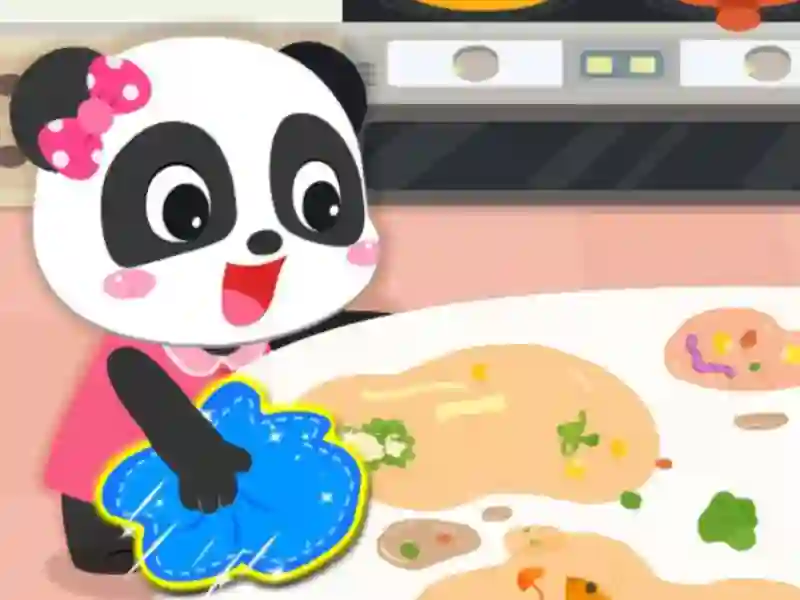 Leikur Baby Panda Cleanup á netinu