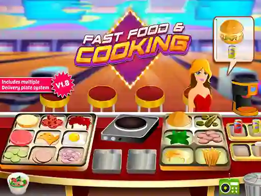 Leikur Fast Food & Cooking á netinu