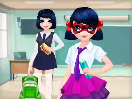 Leikur Dotted Girl Back to School á netinu