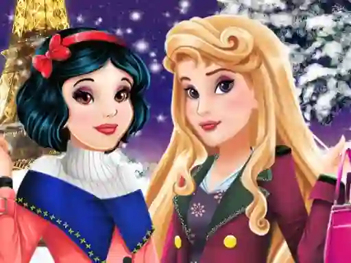 Leikur Aurora and Snow White Winter Fashion á netinu