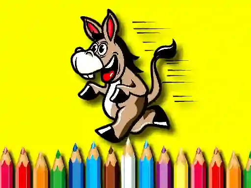 Leikur Back To School Coloring Book Donkey á netinu