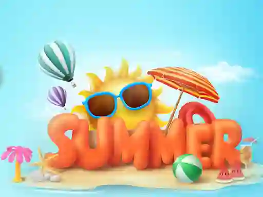 Leikur Happy summer jigsaw puzzle á netinu