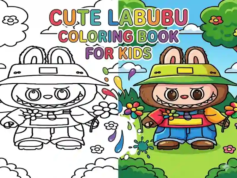 Leikur Cute Labubu Coloring Book for Kids á netinu