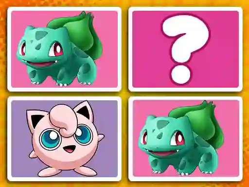 Leikur Poke World Find-Pairs á netinu