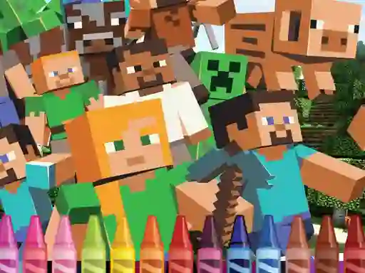 Leikur 4GameGround Minecraft Coloring á netinu