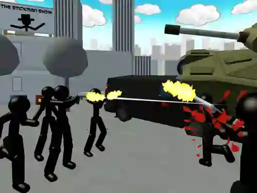 Leikur Stickman City Shooting 3d á netinu