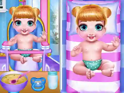 Leikur Princess New Born Twins Baby Care á netinu