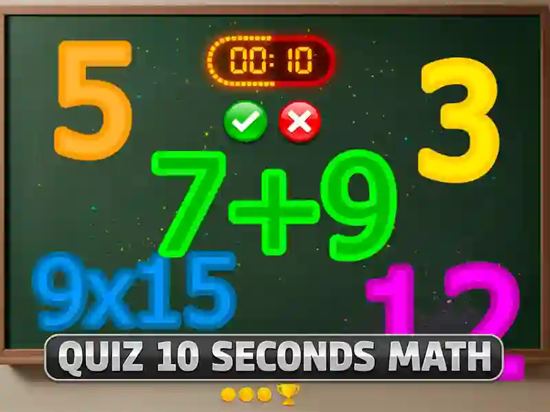 Leikur Quiz 10 Seconds Math á netinu