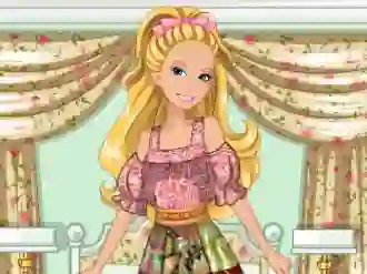 Leikur Barbie's Patchwork Peasant Dress á netinu