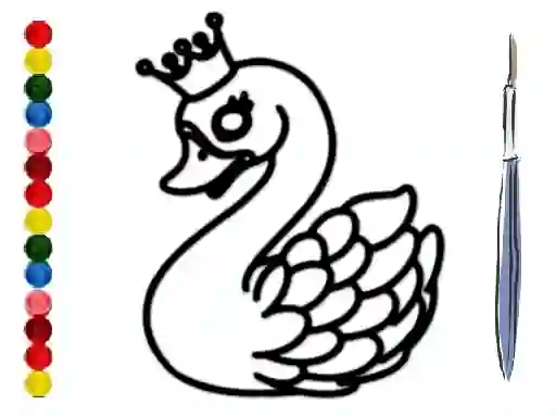 Leikur Back To School: Swan Coloring Book á netinu