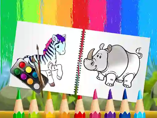 Leikur Funny Animals Coloring Book á netinu