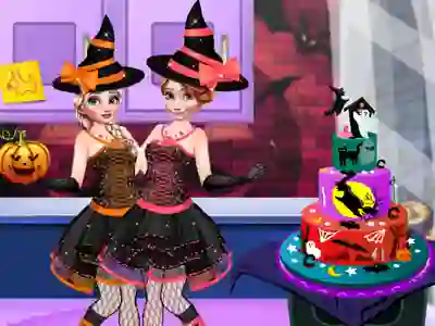 Leikur Halloween Party Cake á netinu