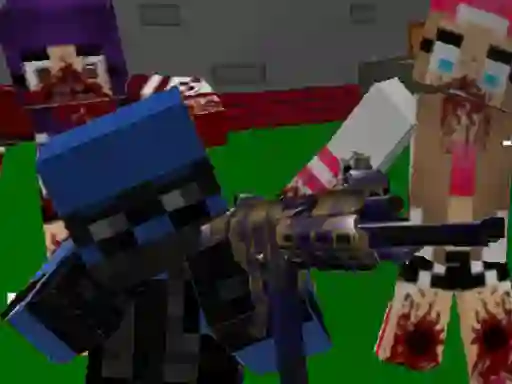 Leikur Blocky Combat Special Forces: Zombie Apocalypse á netinu