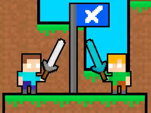 Leikur Friends Battle Swords Drawn á netinu