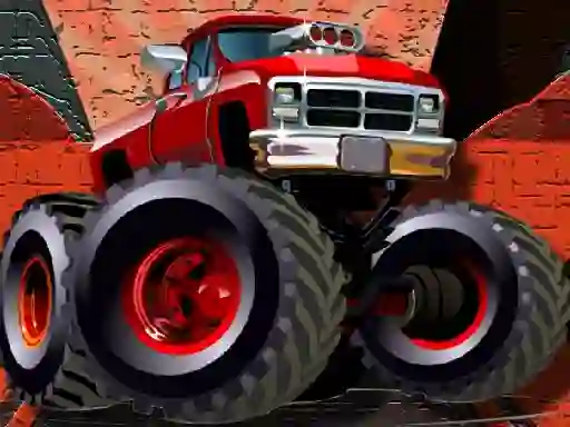 Leikur Crazy Monster Trucks Puzzle á netinu