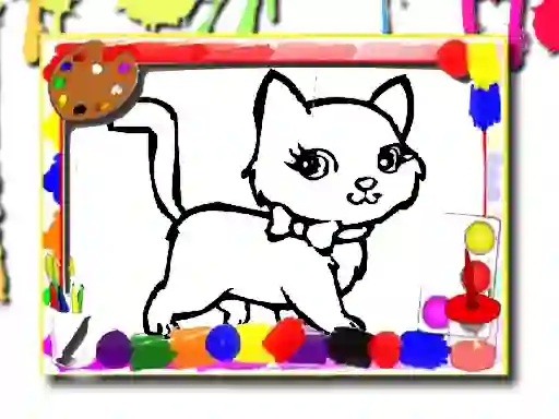Leikur Sweet Cats Coloring á netinu