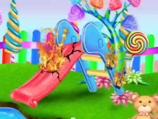 Leikur Candy Garden Cleaning á netinu