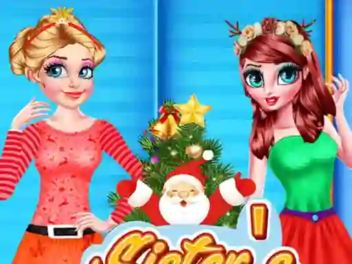 Leikur Sisters Christmas Tree á netinu
