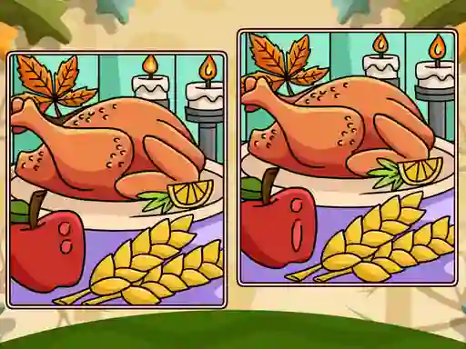Leikur Thanksgiving Spot The Differences á netinu