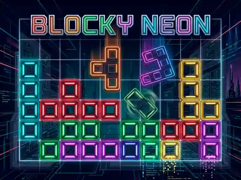 Leikur Blocky Neon á netinu