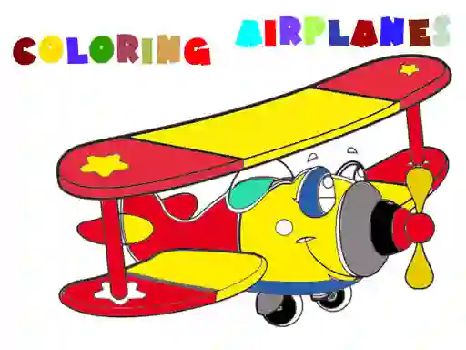 Leikur Coloring Book Airplane 2 á netinu